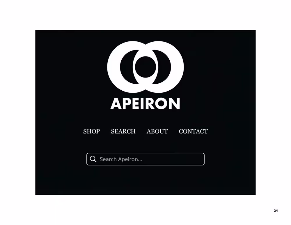 Apeiron brand guidelines, page 26 of 28